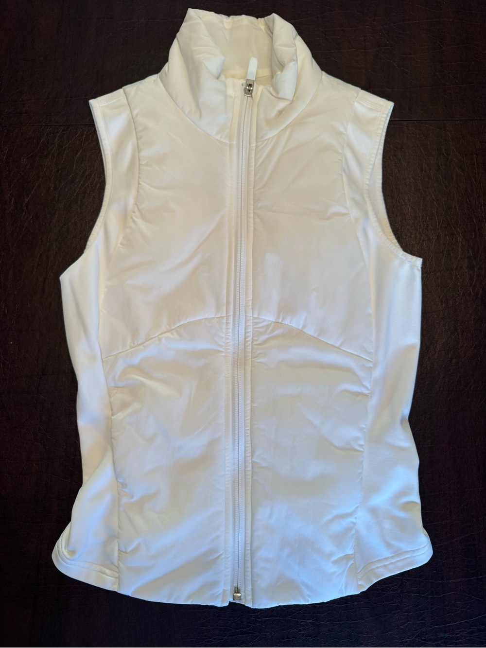 Lululemon White Sleeveless Zip-Up Vest size 4. Excellent condition!